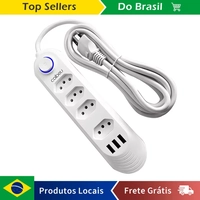 [R$13,87 Moedas/BR]Extensão Tomada USB 2M, Tomada Elétrica Padrão Brasil