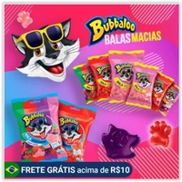 Kit com 10 Unidades de Bala Bubbaloo Vegana 15g - sabor mix