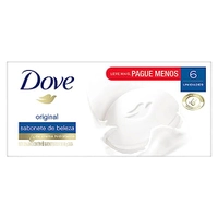 Dove Sabonete Em Barra Branco 90 Gr 6 Unidades (A embalagem pode variar)