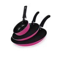 Conjunto 3 Frigideiras Antiaderente Rosa