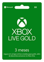 Microsoft Xbox Live Gold - 3 Meses - Cartão Físico | R$69