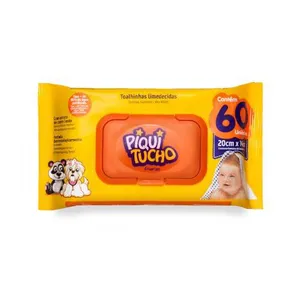 Toalhinhas Umedecidas Piquitucho Premium 60 Pcs