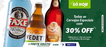 30% OFF - Cervejas especiais no Pão de Açúcar
