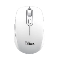 Mouse Dr. Office, 1600 DPI, 6 Botões, Sem Fio, Recarregável, White, MDR-0101-W 