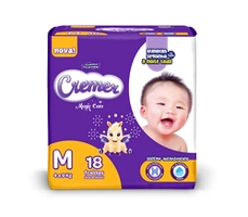 Fralda Cremer , M, Jumbinho, pacote de 18 (Embalagem pode variar)