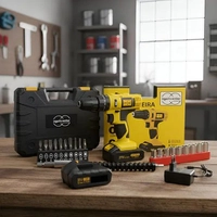 Parafusadeira Furadeira Martelete c/ 2 Baterias