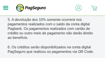 10% Cashback Pagamentos Via QR Code Com Saldo