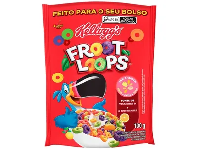 Cereal Matinal Infantil Frutas Kellogg's Froot Loops 100g