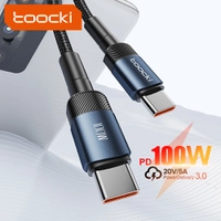 [R$6,24 Moedas/ App]  Toocki Cabo USB tipo C 100w 2m 