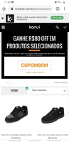 R$ 80 OFF em calçados masculinos selecionados