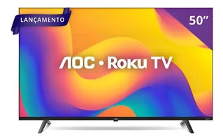 [Meli+] Smart Tv 50 Aoc 4k Dled 50u7045/78g Roku Tv Quad