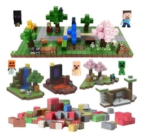 Blocos Magnéticos Minecraft 100 Peças + 4 Bonecos