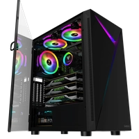 Gabinete Gamer Gamdias Argus E4 Elite, RGB, Mid Tower, Vidro Temperado, Black, Sem fonte, Sem Fan