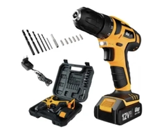 Furadeira e Parafusadeira Wap a Bateria 12V com Maleta 13 Peças BPF12K3