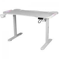 Mesa Gamer SuperFrame Epic Pro, RGB, Altura Ajustável, Com Suporte Para Headset e Copo, White, SF-TB-12060WA