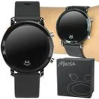 Relógio Digital Led Feminino de Pulso Preto Redondo Original Garantia