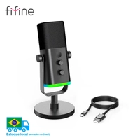 Microfone Fifine USB/XLR RGB AmpliGame-AM8