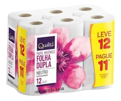 Papel Higiênico Duplo Neutro 30m 12 Rolos