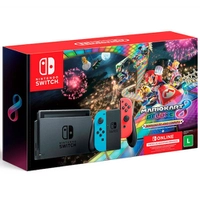 Console Nintendo Switch 32GB com Controle Joy-Con HAC-001 + Mario Kart 8 Deluxe (download completo) + 3 meses de assinatura Nintendo Switch Online