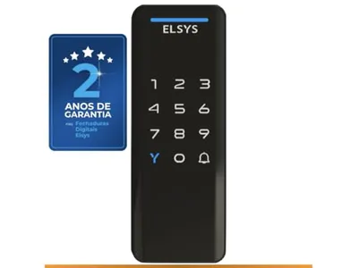 Fechadura Digital de Sobrepor, Abertura por senha ou tag, Pop, Preta, DS1100V, Elsys
