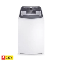 REEMBALADO: Lavadora de Roupas Electrolux LEC17 Premium Care com Cesto Inox, Branca – 17kg 220V