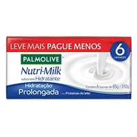 Palmolive Sabonete Em Barra Nutri-Milk Hidratação Prolongada 85G 6 Unidades