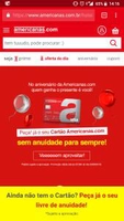 Cartão Americanas - Anuidade Grátis