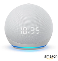 Echo Dot (4ª geração) Smart Speaker Amazon com Relógio e Alexa Branco