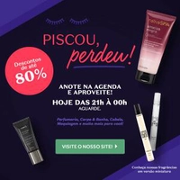Promoção Piscou, Perdeu - Boticário - Até 80% OFF