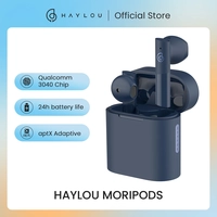 Fone De Ouvido Haylou Moripods, Qcc 3040, Bluetooth 5.2, Aptx Adaptativo/aac/sbc, 24h de bateria 