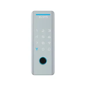 Fechadura Digital de Sobrepor ELSYS, Bluetooth, Com Biometria, Prata - ESF-DS4100V