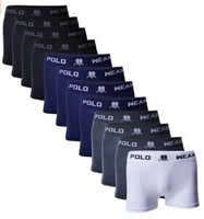Kit 12 Cuecas Boxer, Polo Wear, Masculino | R$110