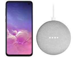 Smartphone Samsung Galaxy S10e 128GB Preto ou Azul 4G - 6GB RAM Tela 5,8” + Google Nest Mini Cinza