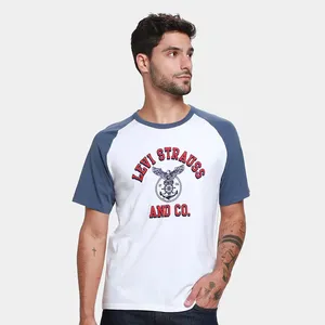 Levi's Retro Ringer Camiseta Raglan Masculina Branco