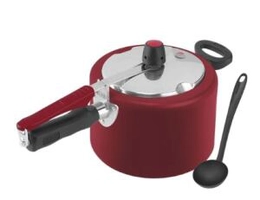 Panela De Pressão Clock Favorita 4,5l Alumínio Vermelha | R$ 80