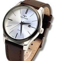 Relógio Technos Masculino Steel Couro Marrom
