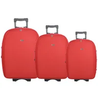 Conjunto de Malas de Viagem Yins Brasil YS22006V Vermelha - 3 Peças | R$501