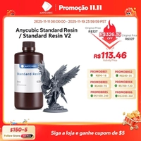 Resina UV 405nm para Impressora 3D LCD 1kg Standard HD Gray