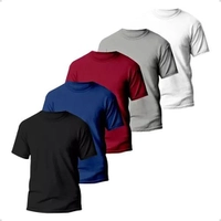Kit 5 Camisetas Masculinas Dry Fit Básicas