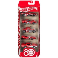 Hot Wheels Pacote 5 Carros 80º Aniversário Mattel