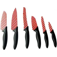 Kit de Facas Inox Coloridas para Cozinha com 6 Peças - R$47