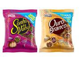 Kit Pacote de Bombom Chocolate Sonho de Valsa  1kg Lacta + Pacote de Bombom Ouro Branco 1kg