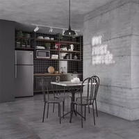 Conjunto de mesa com 4 cadeiras tânia craqueado preto listrado branco e preto