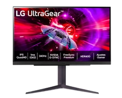 Monitor Gamer LG UltraGear™ 27GR83Q-B Tela IPS 27’’,  QuadHD, 240 Hz, 1ms (GtG), NVIDIA G-SYNC, AMD FreeSync™ Premium HDR400