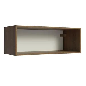 Armário Aéreo com Nicho Aberto 60cm Rustic Emilly Madesa - Marrom