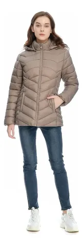 Jaqueta Fem. Nylon Alongado Capuz Facinelli 620235