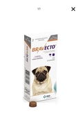 [NO APP] Bravecto Anti Pulgas e Carrapatos Para Cães de 4,5kg a 10kg R$108