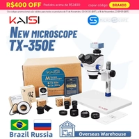 [Com Cashback Pelando R$1219] Microscópio Trinocular TX-350e c/ Câmera HDMI 4K