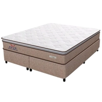 Cama Box Queen (Box + Colchão) Plumatex - Mola 65cm de Altura Ópus | R$900