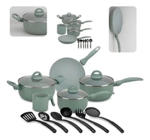 Jogo De Panelas 14 Pçs Premium Indução Revestimento Cerâmico